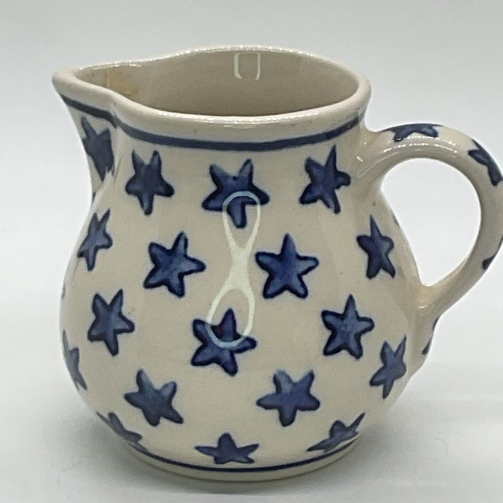 Boleslawiec Starry Blue Ceramic Small Pitcher/Creamer - Picture 3 of 6